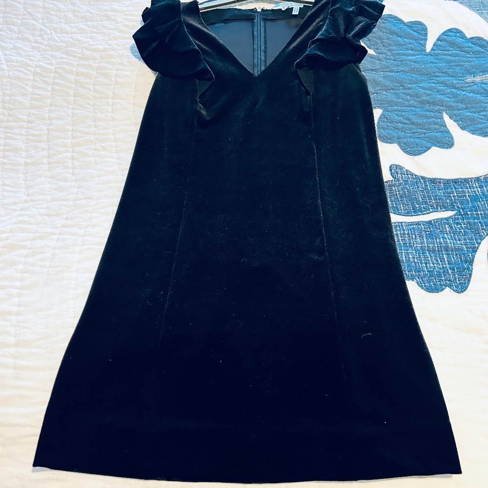 Draper James Black Velvet Dress